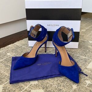 Aquazzura Blue Casablanca Pump 85